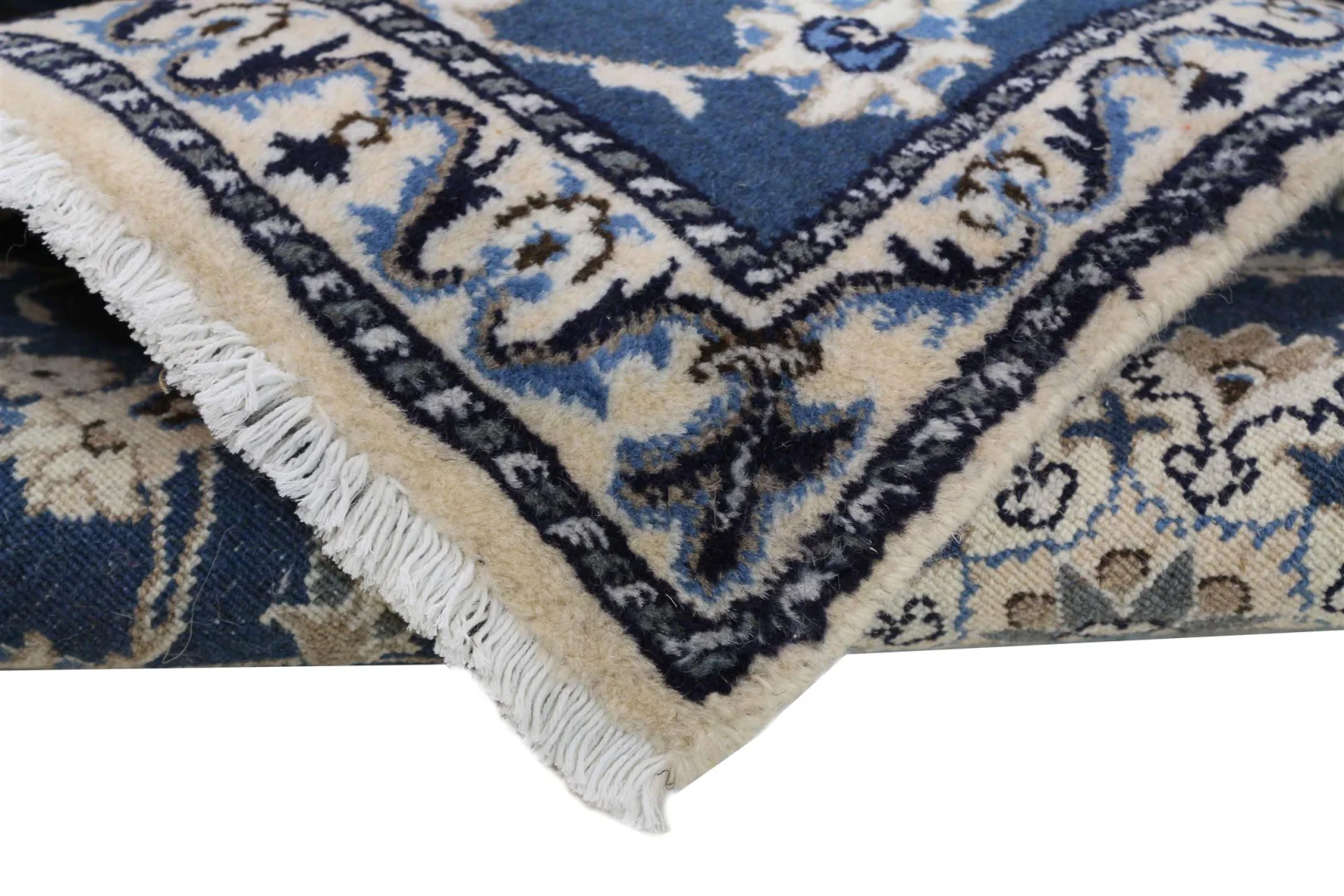 Nain Persian Rug 289 × 77 cm, Wool & Silk, hand-knotted