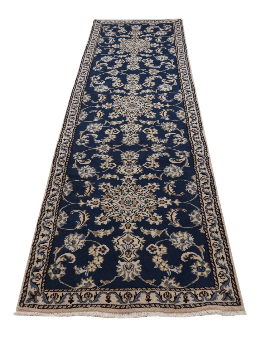 Nain Persian Rug 292 × 78 cm, Wool & Silk, hand-knotted