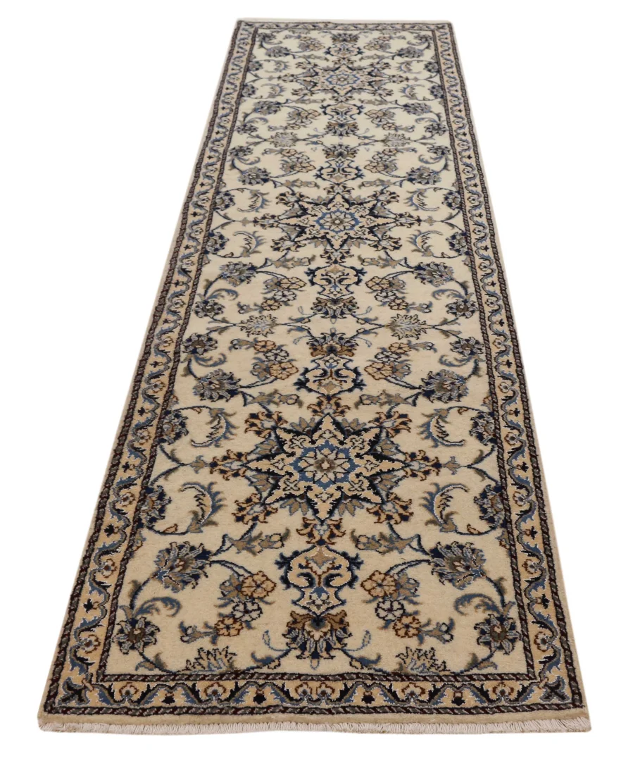 Nain Persian Rug 294 × 80 cm, Wool & Silk, hand-knotted