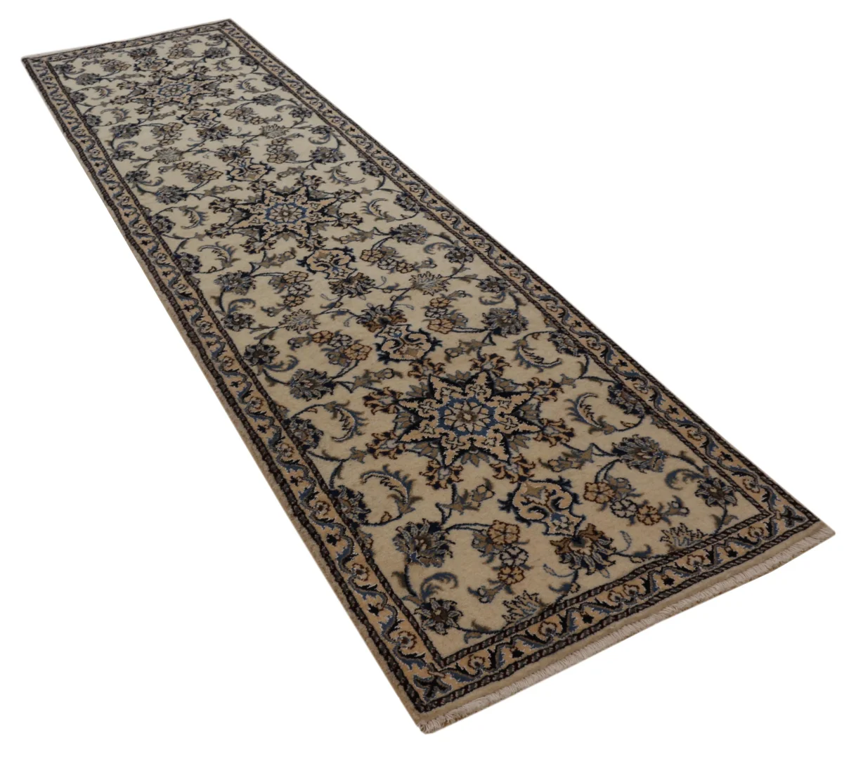 Nain Persian Rug 294 × 80 cm, Wool & Silk, hand-knotted
