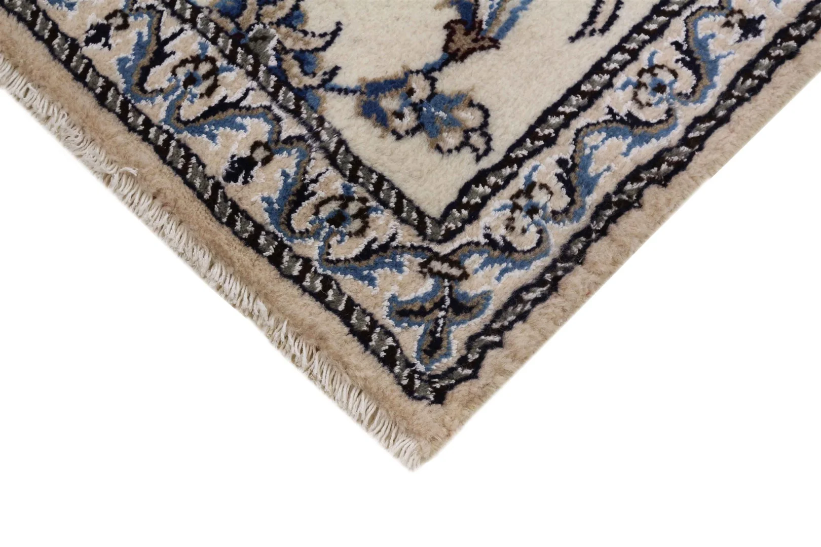 Nain Persian Rug — hand-knotted, 294 × 81 cm, Wool & Silk
