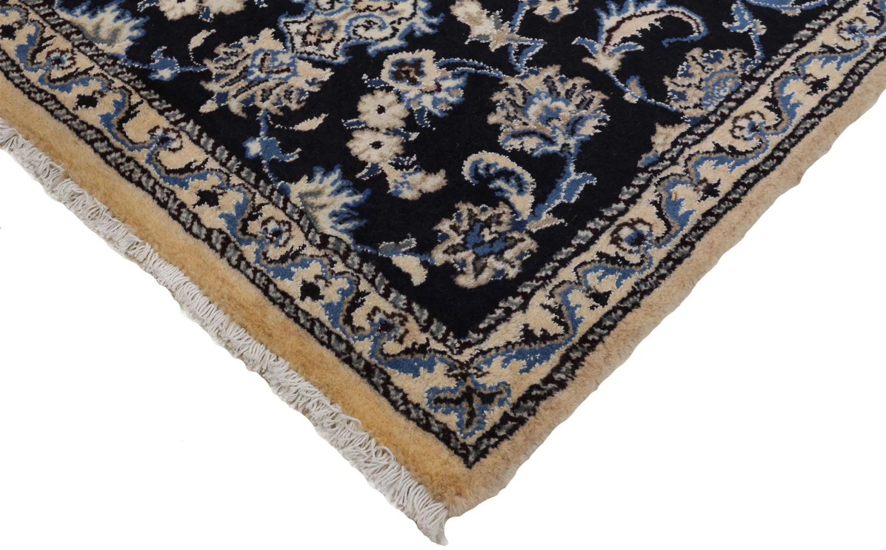 Nain Persian Rug — hand-knotted, 299 × 76 cm, Wool & Silk