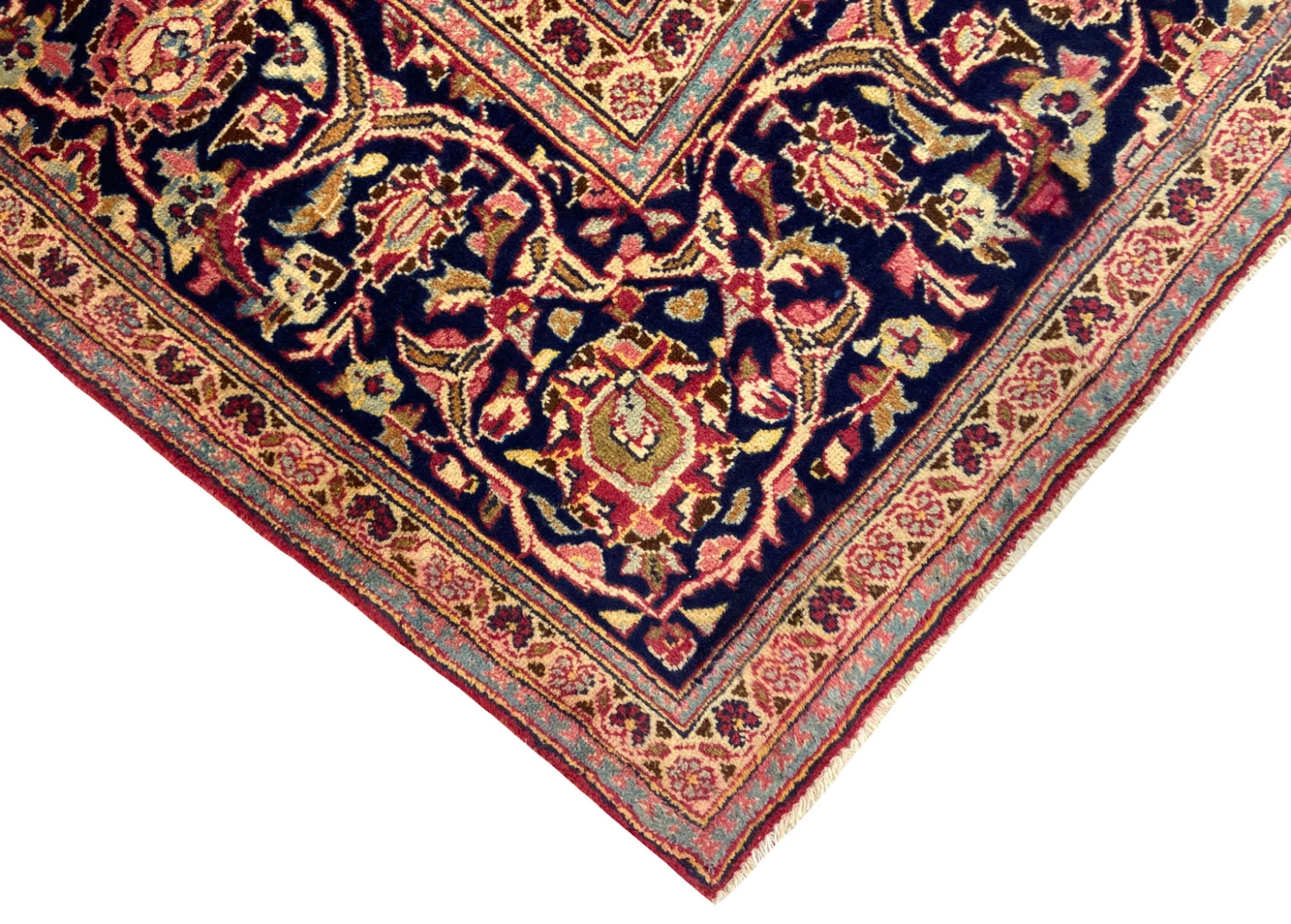 Hand-Knotted Wool Kashan Persian Rug, 310 × 201 cm