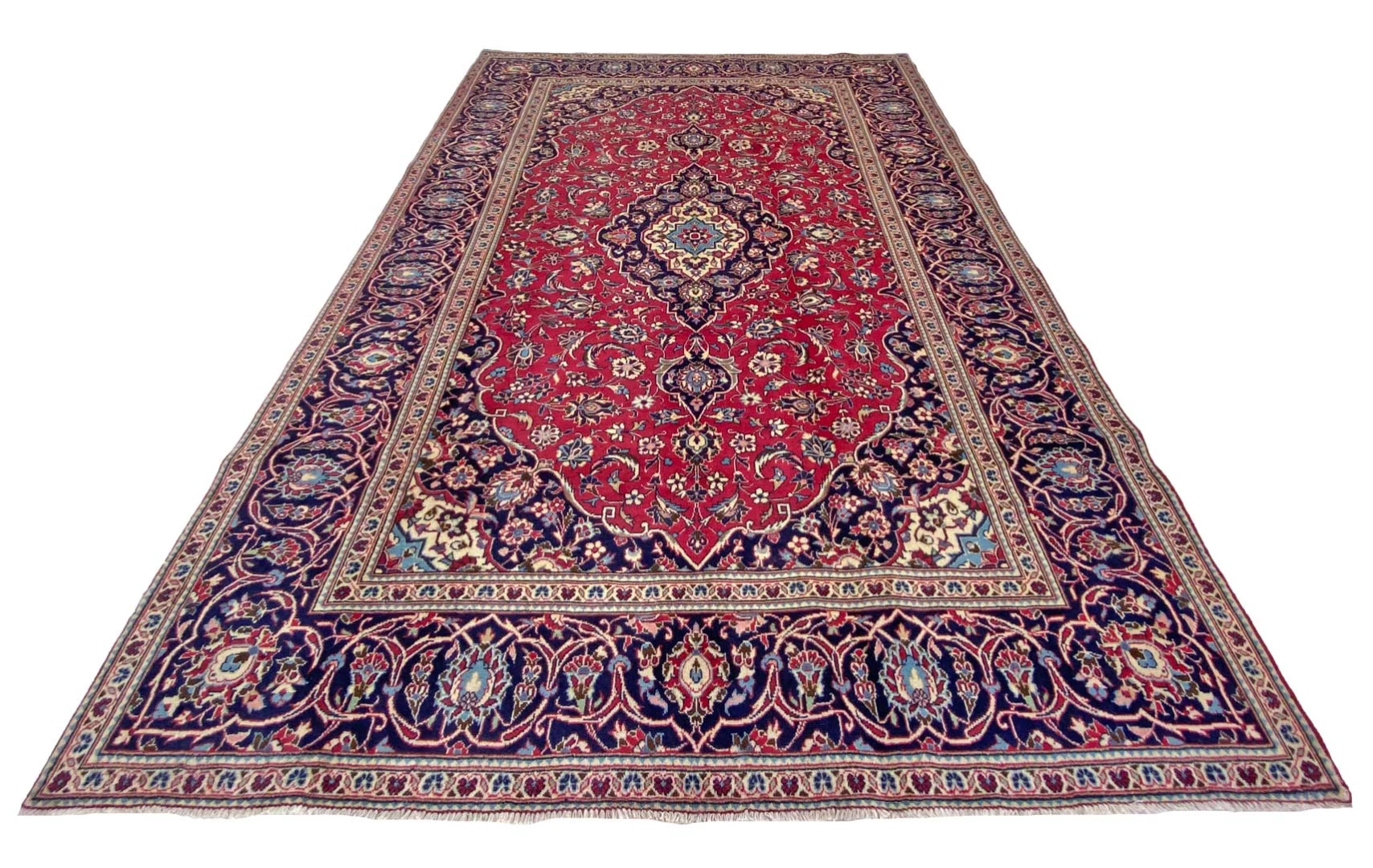 Kashan Persian Rug 364 × 235 cm, Wool, hand-knotted