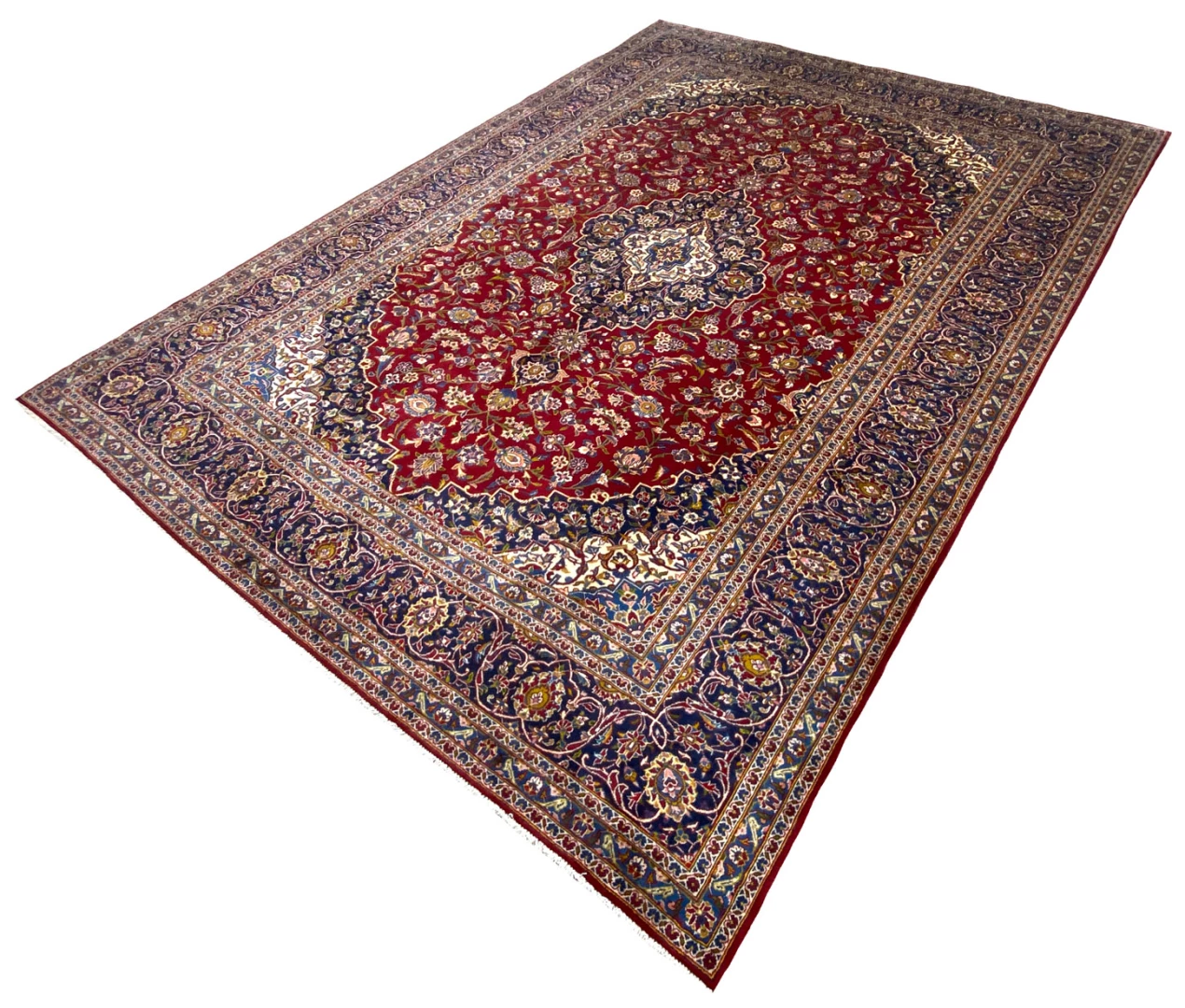Kashan Persian Rug — hand-knotted, 402 × 301 cm, Wool