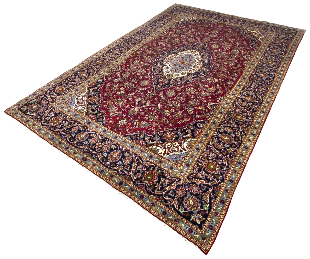 keshan-orientteppich-402-x-270-cm-150000-knoten-handgeknupft-2 Hand-Knotted Wool Kashan Persian Rug, 402 × 270 cm