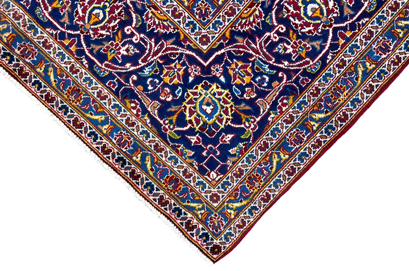 Hand-Knotted Wool Kashan Persian Rug, 405 × 269 cm