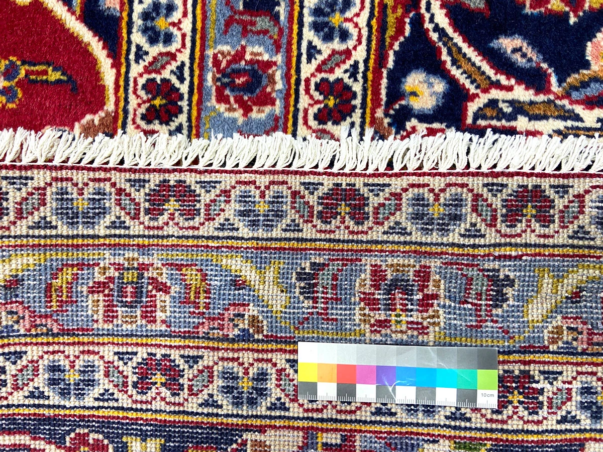 Hand-Knotted Wool Kashan Persian Rug, 414 × 293 cm