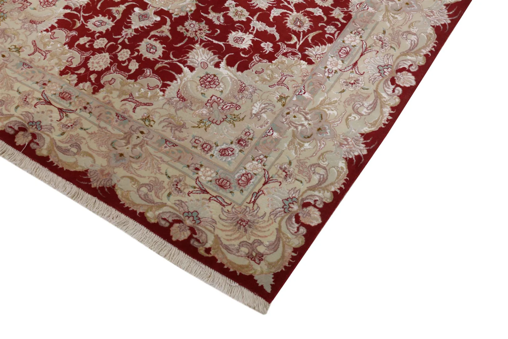 Tabriz Persian Rug — hand-knotted, 192 × 151 cm, Wool & Silk