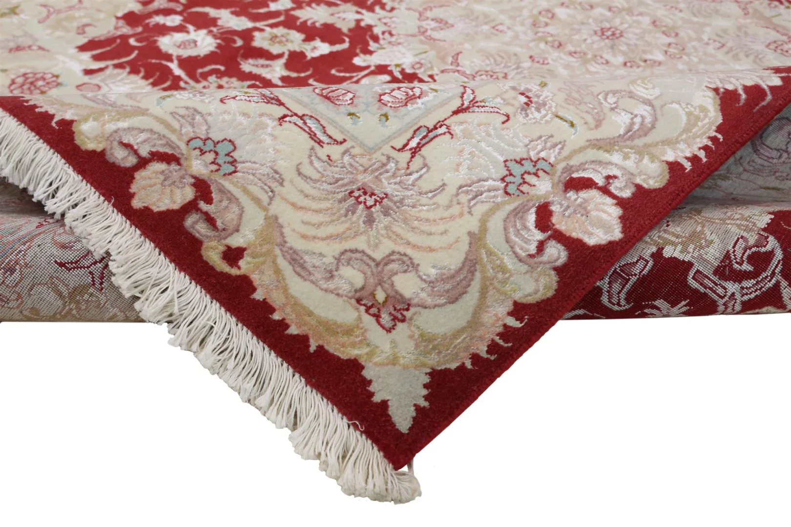 Tabriz Persian Rug — hand-knotted, 192 × 151 cm, Wool & Silk