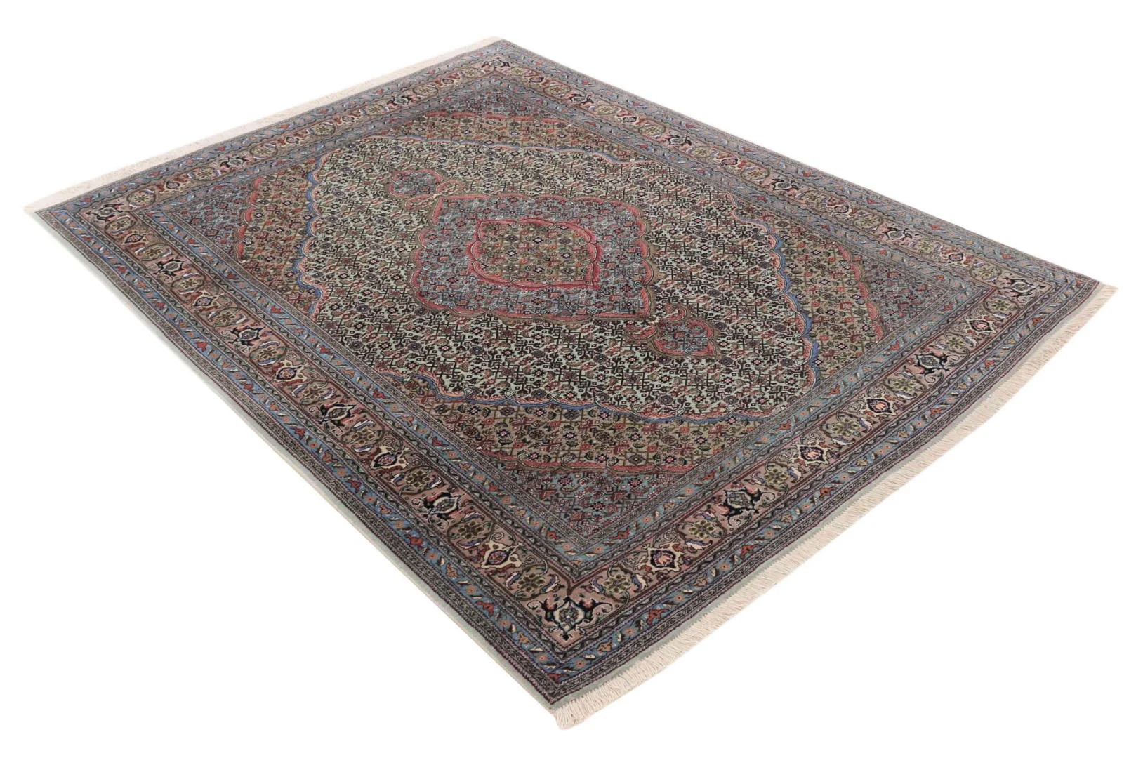 Tabriz Persian Rug 200 × 150 cm, Wool & Silk, hand-knotted