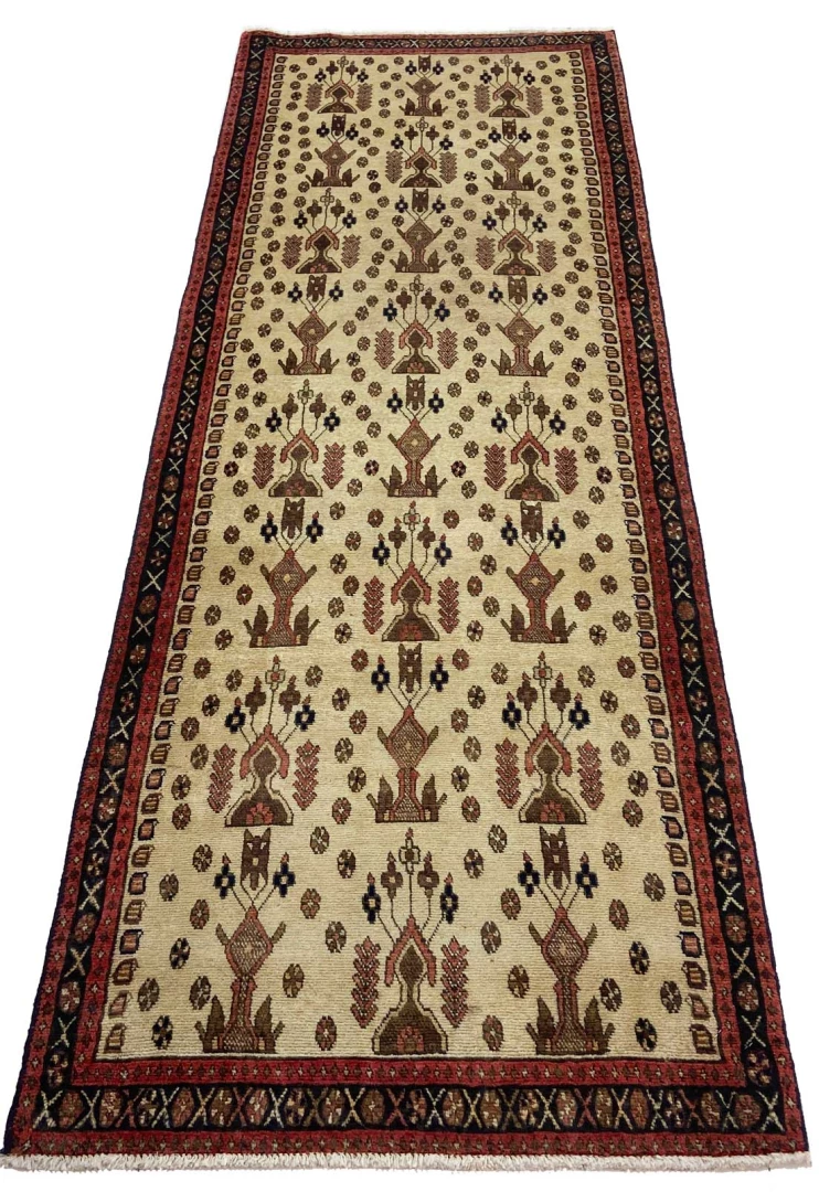 sirjan-orientteppich-239-x-81-cm-nimbaf-handgeknupft-1 Hand-Knotted Wool Persian Rug, 239 × 81 cm