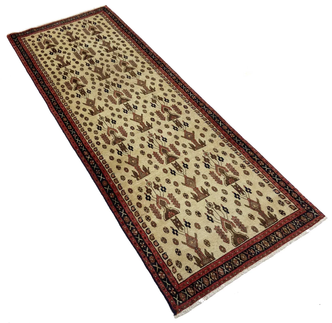 sirjan-orientteppich-239-x-81-cm-nimbaf-handgeknupft-2 Hand-Knotted Wool Persian Rug, 239 × 81 cm