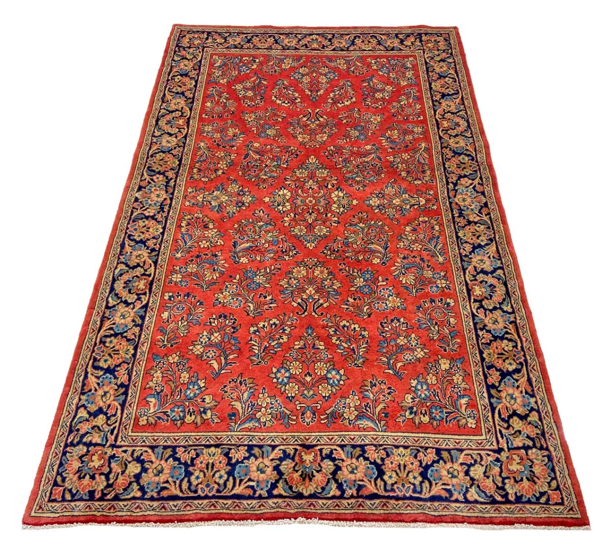 sarough-teppich-226-x-136-cm-florales-design-handgeknupft-1 Sarouk Farahan Persian Rug 226 × 136 cm, Wool, hand-knotted
