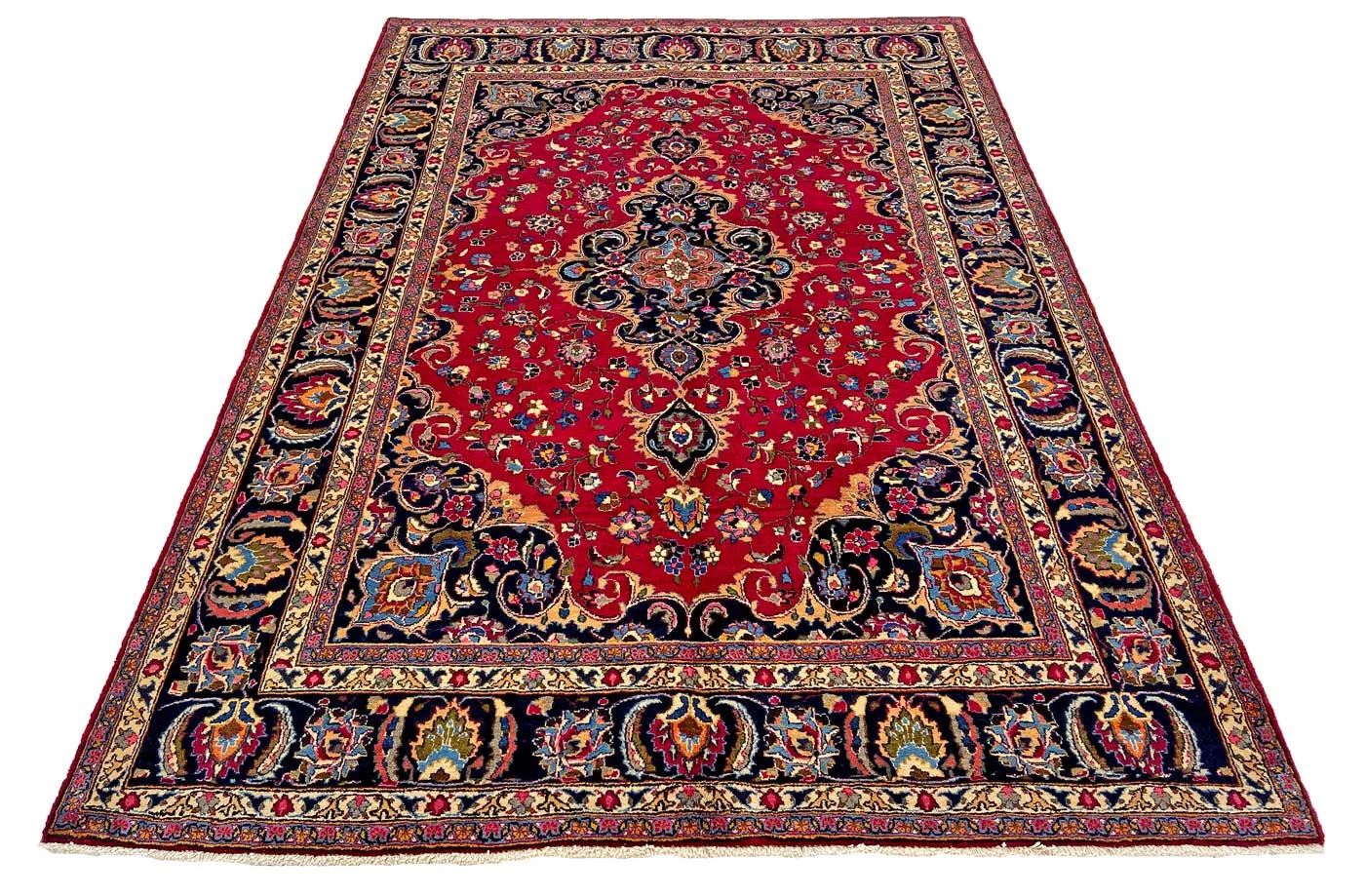 maschhad-teppich-287-x-196-cm-florales-muster-handgeknupft-1 Mashhad Persian Rug 287 × 196 cm, Wool, hand-knotted