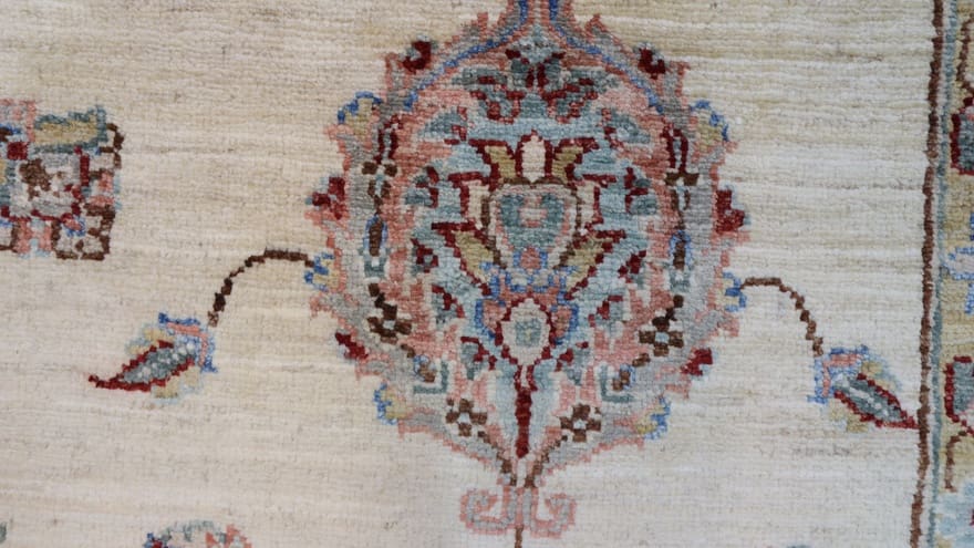 Ziegler Pakistani Rug — hand-knotted, 348 × 254 cm, Wool