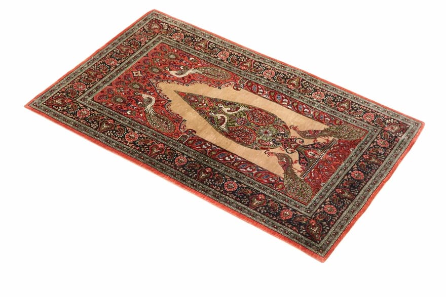 Qom Silk Rug 127×78, hand-knotted, hohe Qualität, Luxus