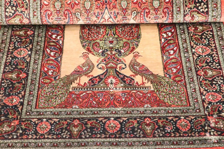 Qom Silk Rug 127×78, hand-knotted, hohe Qualität, Luxus