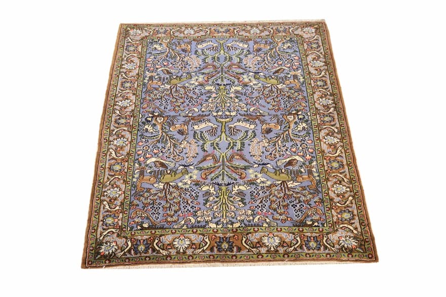 Qom Persian Rug 154 × 110 cm, Wool, hand-knotted