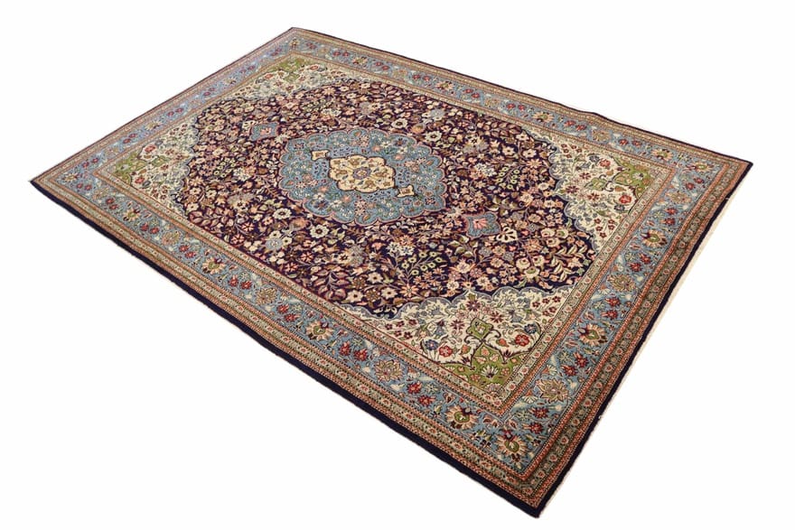 Hand-Knotted Wool Qom Persian Rug, 347 × 230 cm
