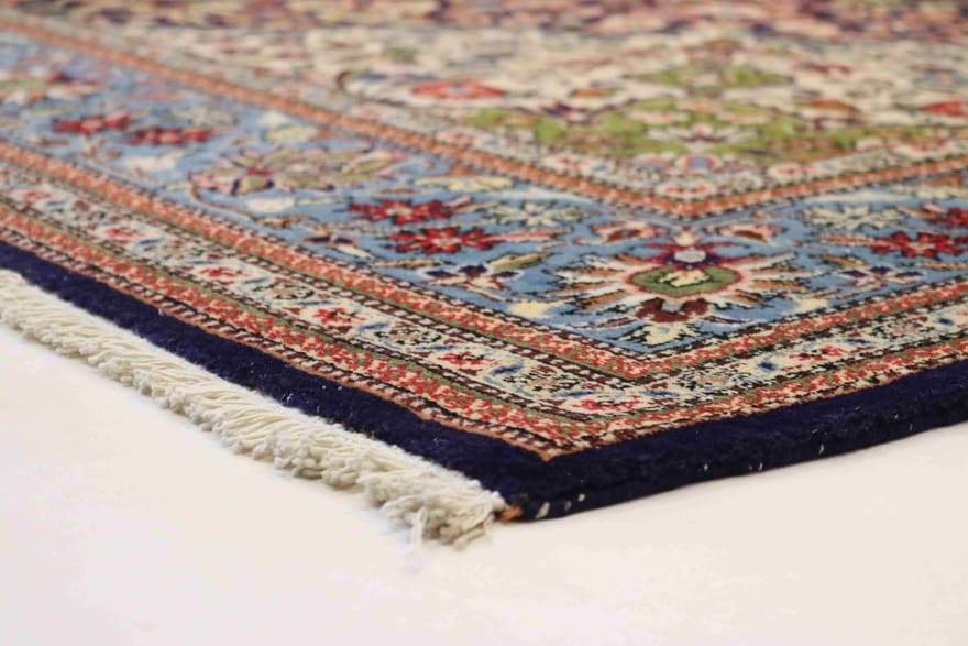 Hand-Knotted Wool Qom Persian Rug, 347 × 230 cm