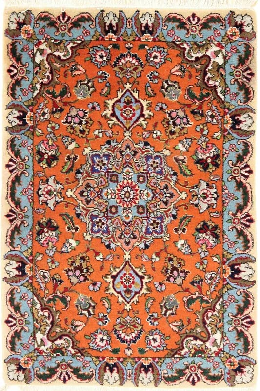 tabriz-50-raj-teppich-84x56-cm-handgeknupft-perserteppich Tabriz Persian Rug — hand-knotted, 82 × 55 cm, Wool