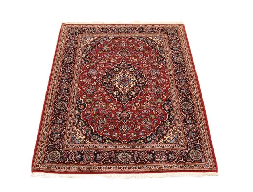 Hand-Knotted Wool Kashan Persian Rug, 168 × 118 cm