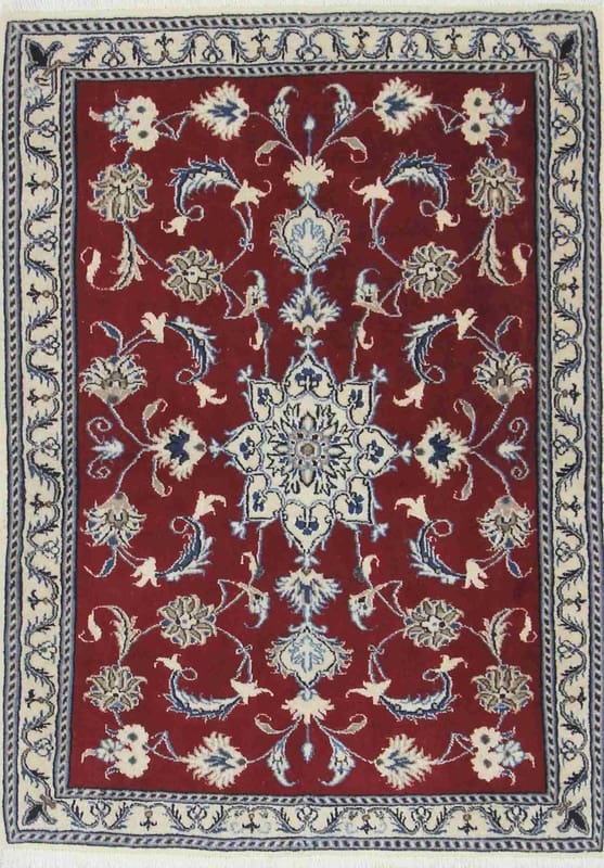 Nain Persian Rug 146 × 96 cm, Wool, hand-knotted