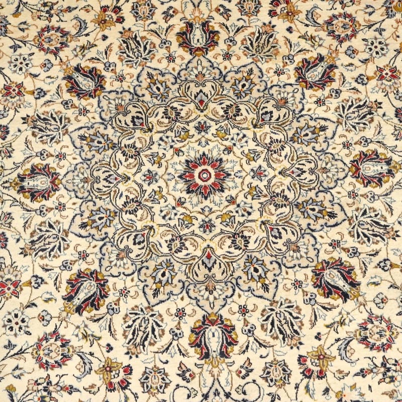 kashan-teppich-415x299-cm-cremefarben-handgeknupft-perserteppich-8 Kashan Persian Rug — hand-knotted, Wool