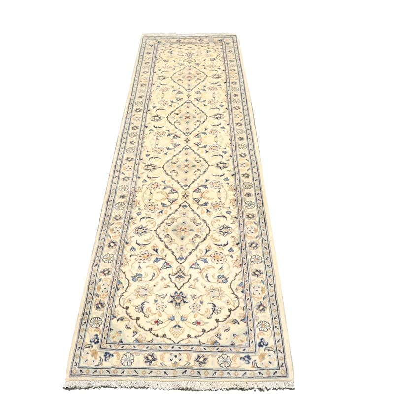 Kashan Persian Rug — hand-knotted, 298 × 81 cm, Wool