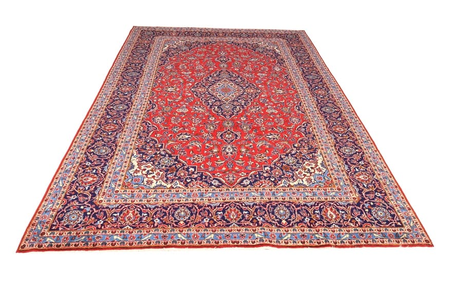 keshan-teppich-359x247-cm-handgeknupft-perserteppich-mit-medaillon-1 Hand-Knotted Wool Kashan Persian Rug, 357 × 246 cm