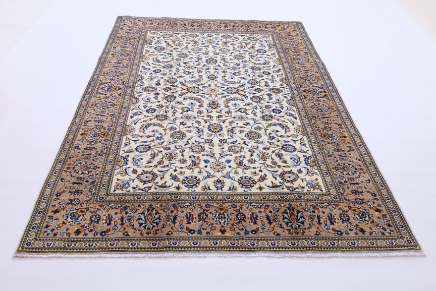 keshan-teppich-312x201-cm-handgeknupft-klassisches-blumenmuster-1 Persian Rug Kashan 312x201 cm Wool Hand-knotted