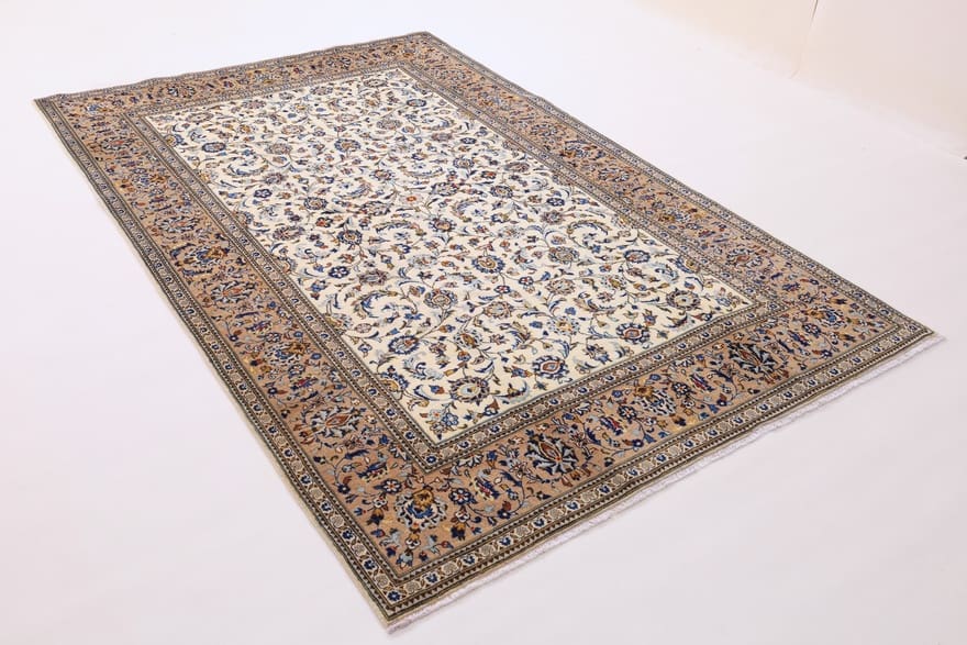 keshan-teppich-312x201-cm-handgeknupft-klassisches-blumenmuster-2 Persian Rug Kashan 312x201 cm Wool Hand-knotted