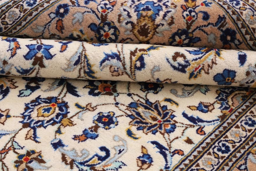 keshan-teppich-312x201-cm-handgeknupft-klassisches-blumenmuster-5 Persian Rug Kashan 312x201 cm Wool Hand-knotted