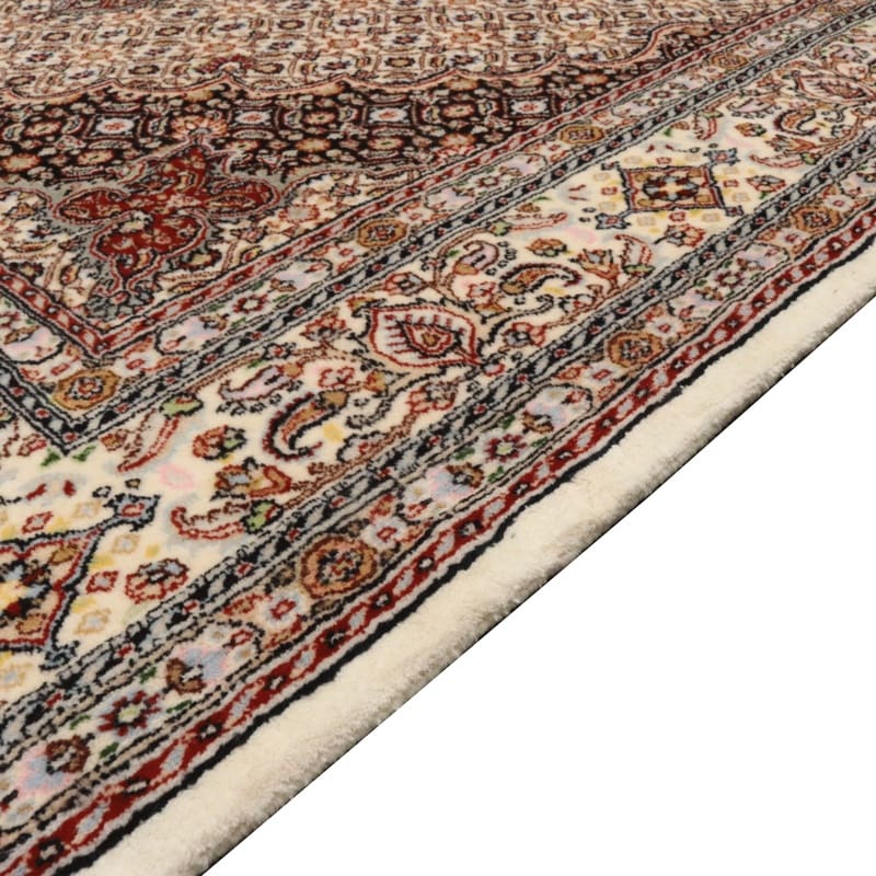 Moud Persian Rug — hand-knotted, 203 × 155 cm, Wool & Silk
