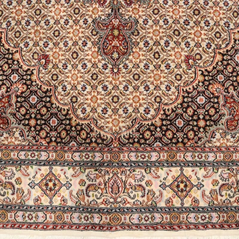 Moud Persian Rug — hand-knotted, 203 × 155 cm, Wool & Silk