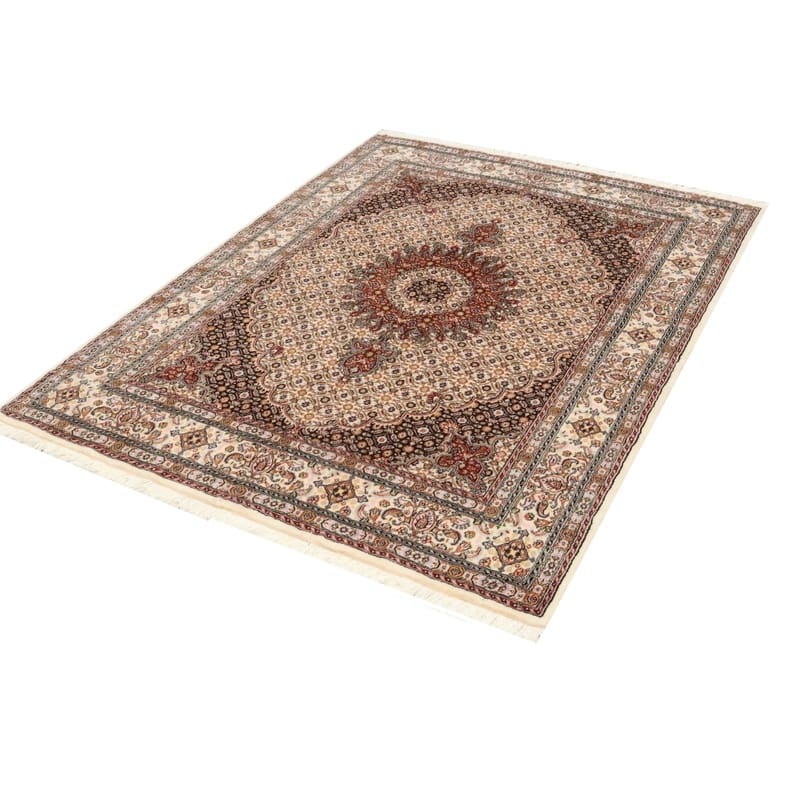 Moud Persian Rug — hand-knotted, 203 × 155 cm, Wool & Silk