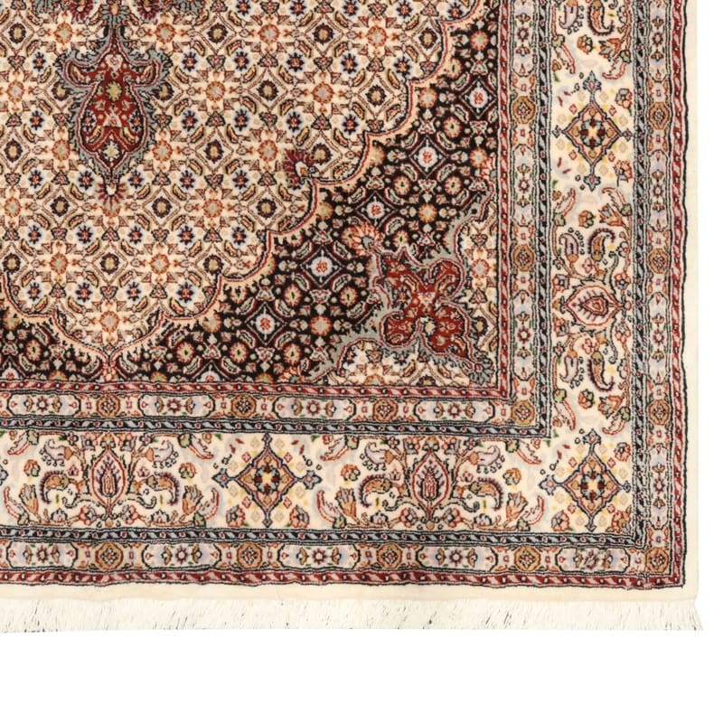 Moud Persian Rug — hand-knotted, 203 × 155 cm, Wool & Silk