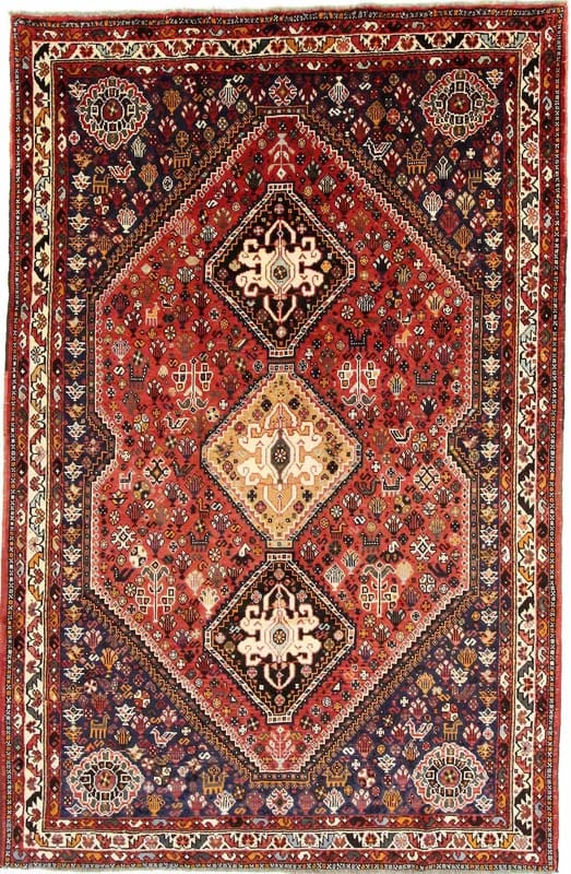 Qashqai Persian Rug — hand-knotted, 267 × 173 cm, Wool