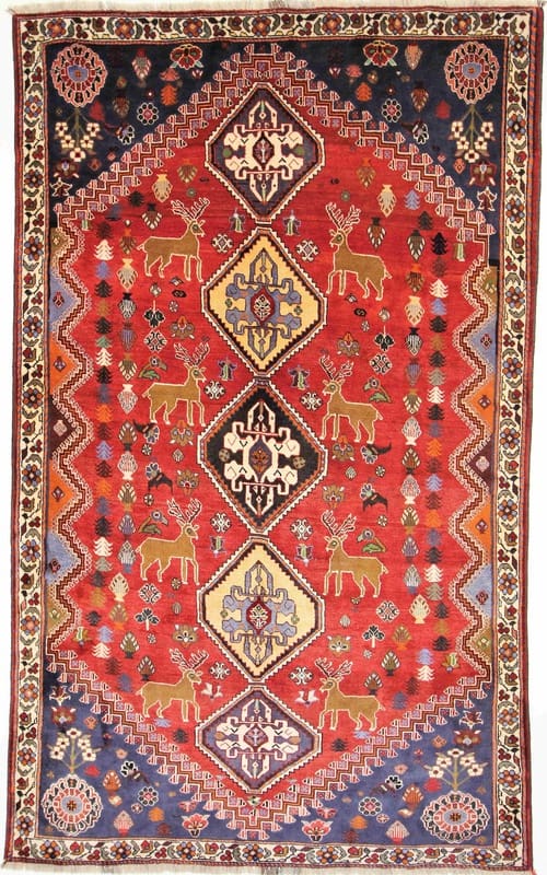 ghashghai-teppich-289x176-cm-feinster-orientteppich-handgeknupft Qashqai Persian Rug 287 × 175 cm, Wool, hand-knotted