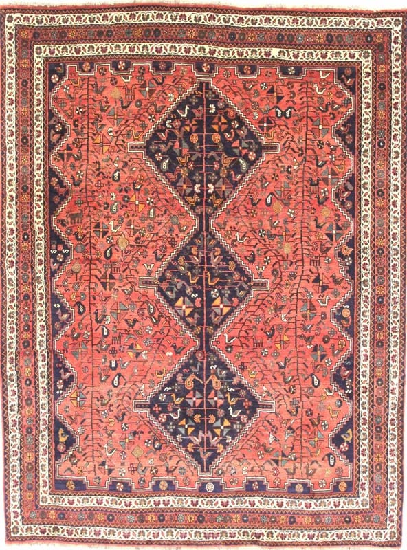 Qashqai Persian Rug 284 × 191 cm, hand-knotted