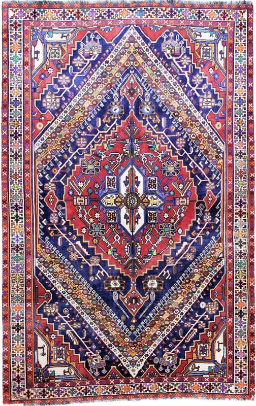 Hand-Knotted Wool Qashqai Persian Rug, 266 × 168 cm