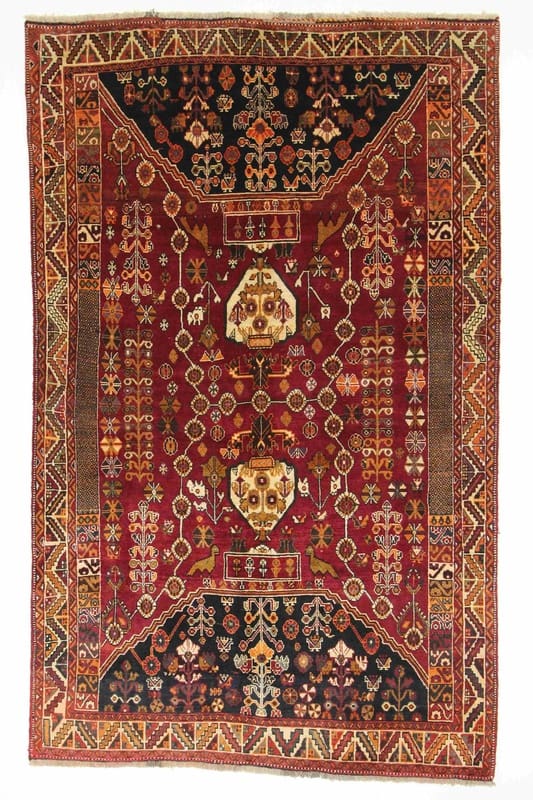Qashqai Persian Rug — hand-knotted, 250 × 154 cm, Wool