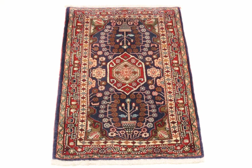Hand-Knotted Wool Sarouk Farahan Persian Rug, 107 × 70 cm