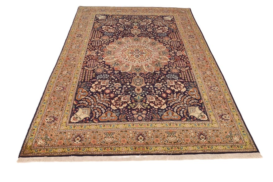 Tabriz Persian Rug — hand-knotted, 318 × 200 cm, Wool & Silk