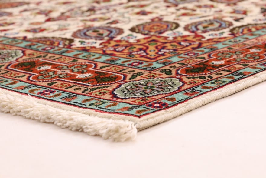 tabriz-teppich-159x98-cm-60-raj-handgeknupft-perserteppich-6 Hand-Knotted Wool Tabriz Persian Rug, 157 × 97 cm