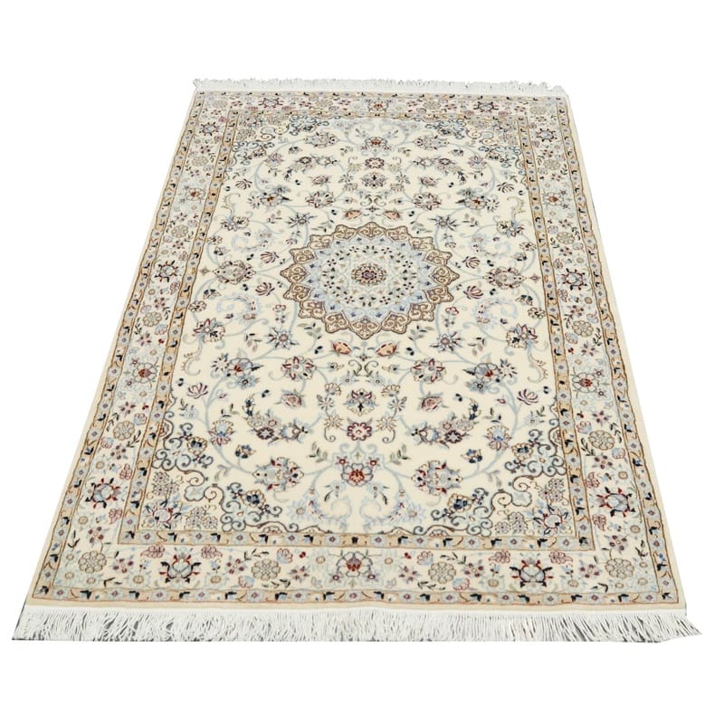 exklusiver-nain-6la-teppich-159x107-cm-handgeknupft-persien-2 Hand-Knotted Wool & Silk Nain Persian Rug, 157 × 106 cm