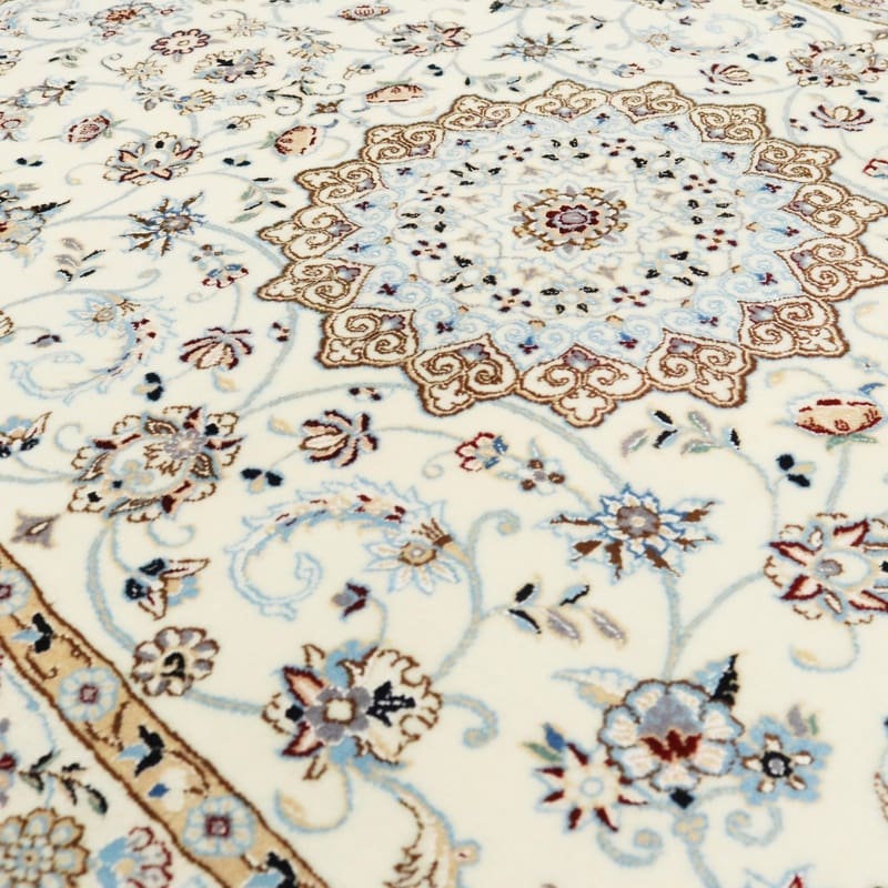 exklusiver-nain-6la-teppich-159x107-cm-handgeknupft-persien-4 Hand-Knotted Wool & Silk Nain Persian Rug, 157 × 106 cm