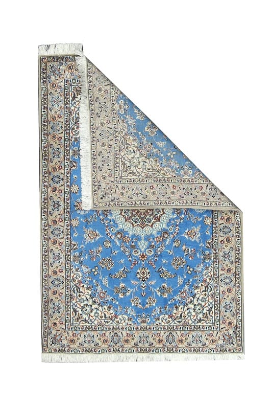 exquisiter-nain-6la-teppich-148x101-cm-konigsblau-handgeknupft-1 Hand-Knotted Wool & Silk Nain Persian Rug, 146 × 100 cm