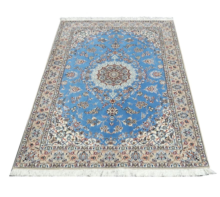 exquisiter-nain-6la-teppich-148x101-cm-konigsblau-handgeknupft-2 Hand-Knotted Wool & Silk Nain Persian Rug, 146 × 100 cm